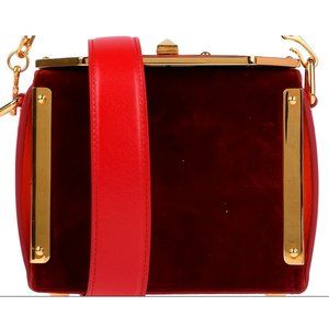 NEW Alexander McQueen Velvet Box Bag 16